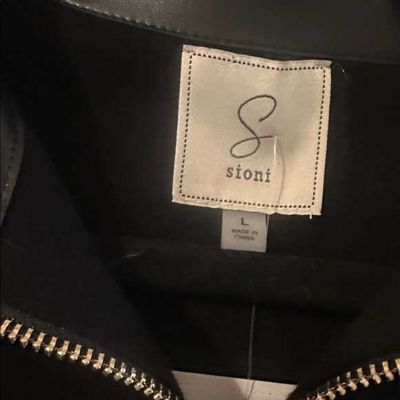 Black sweater/ Blazer with Gold Accents - Picture 3 of 6